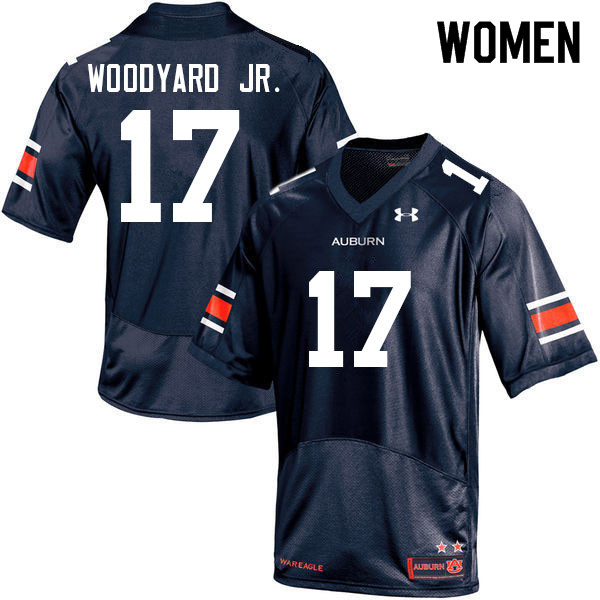 Auburn Tigers Women's Robert Woodyard Jr. #17 Navy Under Armour Stitched College 2022 NCAA Authentic Football Jersey KCG3574HL